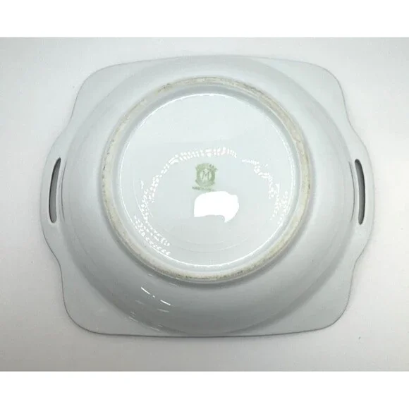 Vintage NORITAKE Morimura Japan Hand Painted Double Pierced 2 Handle Bowl - Picture 10 of 11